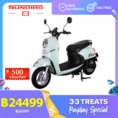【Local Warranty】Sundiro E3 Electric Motorcycles รถจักรยานยนต์ไฟฟ้า Electric scooters 60V20Ah Easy to use Maximum weight 300KG Electric bicycle 600W motor speed 50 kmh