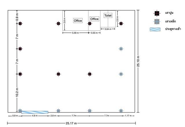 EPL-WH0201 ให้เช่าโกดังพร้อมออฟฟิศ  ซอยนวลจันทร์21 ขนาด 640 ตารางเมตร เขต บึงกุ่ม รูปที่ 1