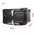 100L 80L Universal Motorcycle Rear Top Luggage Case Storage Tail Toox Box Waterproof Trunk Key Lock Toolbox Aluminum Accessory