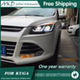 AKD Car Styling for Ford Kuga Escape LED Headlights 20132016 Headlight DRL Bi Xenon Lens High Low Beam Parking Fog Lamp