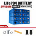 แบตเตอรี่​ ลิเธียม​ CALB lithium ion Lifepo4 24v 8S 8 CELLS GRADE A 180ah 180a​ UPS​ Battery รถกอล์ฟ​ ระบบโซล่า BMS 50  100A Package