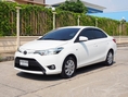 TOYOTA NEW VIOS 1.5 E ปี 2014 จดปี 2016 เกียร์AUTO ฟรีดาวน์ รถเก๋ง สีขาว วีออส สภาพดี รถมือสอง รถ รถยนต์