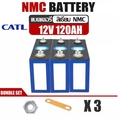 TOP BRAND แบตเตอรี่ CATL​ NMC 120ah 12V 3S ลิเธียม 3.7V BMS 100A Lithium Ion GRADE A​ UPS​ Battery รถกอล์ฟ​ ระบบโซล่า ระบบโซล่าเซลล์ รถยนต์ งานประกอบ