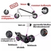 รูปย่อ 【1 year warranty】SEALUP IP54 waterproof Foldable Electric scooter 400W500W springs 30150KM Hydraulic shock absorbers kids kick scooter electric bicycle Radial tire Pneumatic tire electrical motorbike Offroad Electric car รูปที่4