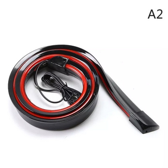 Crystalwave Carbon Fiber Led Rear Spoiler Lights For Car Racing Tail Wing Universal Driving รูปที่ 1
