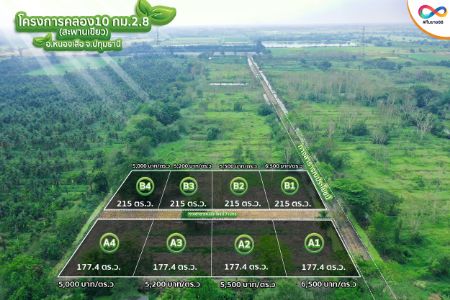 ขาย ที่ดิน ทำเลศักยภาพคลอง 10 หนองเสือ 1 ตร.วา ห่างจากถนน รังสิต-นครนายก เพียง 2.8 กิโลเมตร รูปที่ 2