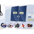 SOLAR 🇹🇭 SET แผงโซล่าเซลล์ โพลี 340W 2 แผง พร้อมอุปกรณ์มี สายไฟ VCT 3x1.5 50M.  สายไฟโซล่าเซลล์ ดำแดง 1x4 5M. เทปพันสายไฟ 3M  เทปพันละลาย 3M ฝาบ่อบาดาล