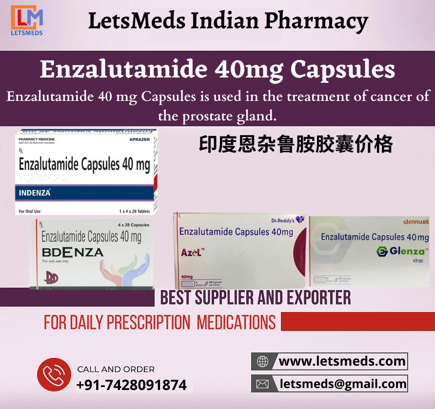 รูปภาพ Enzalutamide 40mg Brands in India | Glenza Capsules Online