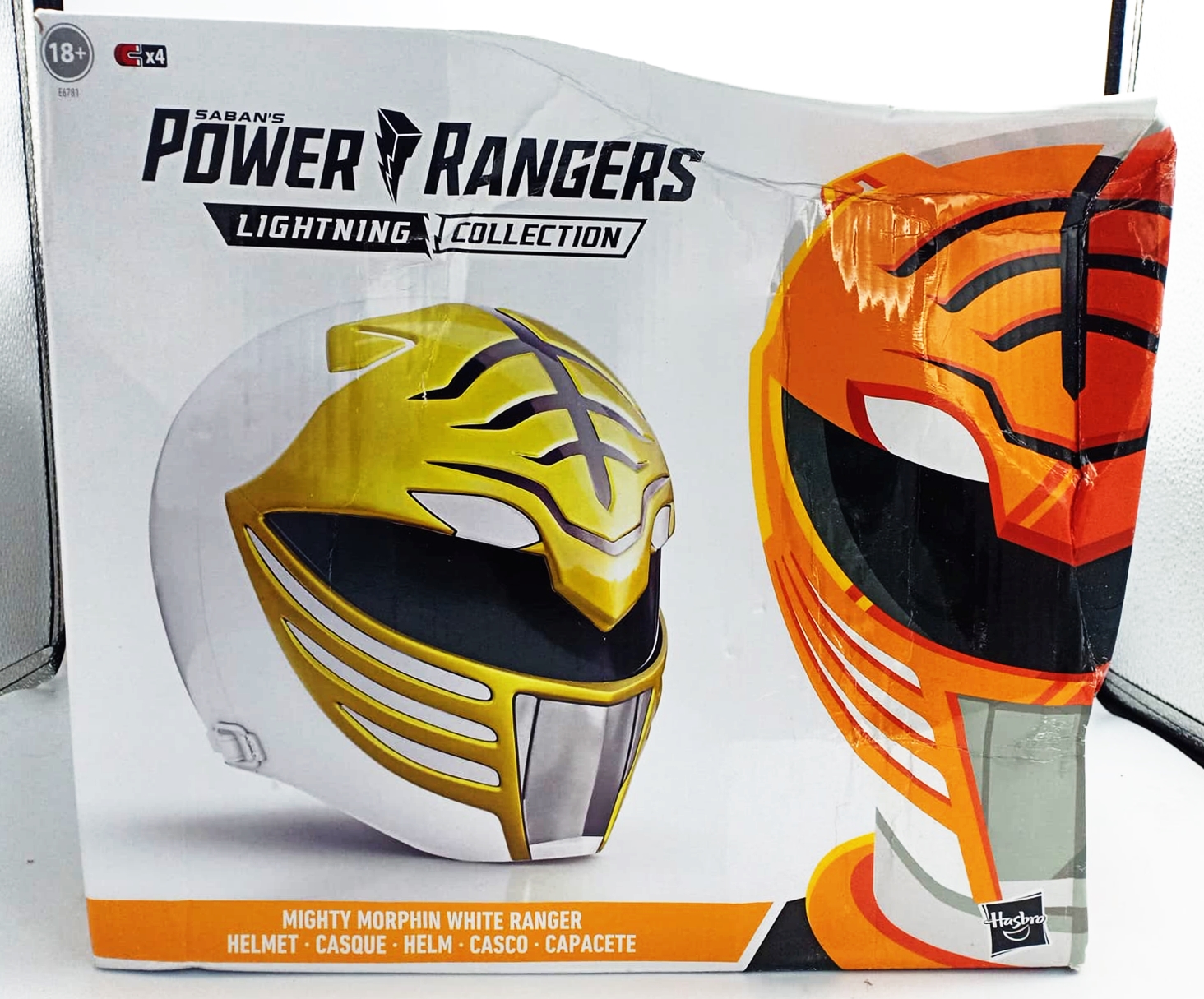 หมวกไวท์เรนเจอร์ หมวกคิบะเรนเจอร์ Power Rangers Lightning Collection Premium White Ranger Helmet ของใหม่ของลิขสิทธิ์แท้จากHasbro รูปที่ 1