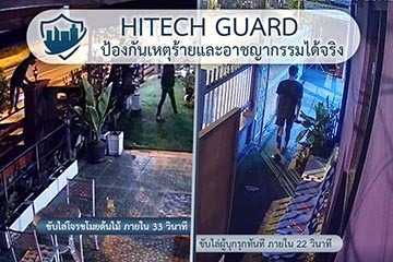 HitechGuard แม่นยำ รวดเร็ว ทันท่วงที แจ้งเตือนทันทีก่อนเกิดเหตุร้าย  ระงับเหตุได้ทันเวลาก่อนสูญเสีย รูปที่ 1