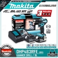 MAKITA สว่าน สว่านกรแทกไร้สายเจาะปูน BL Motor 18V รุ่น DHP483RFE ++มอเตอร์ไร้แปรงถ่าน สินค้าพร้อมใช้  แบต 3.0Ah x 2 ก้อน + แท่นชาร์จ + กล่อง++