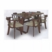 รูปย่อ RF Furniture ชุดโต๊ะอาหารไม้ยาง 6 ที่นั่งรุ่น เมขลา สี โอ๊ค หมุน รูปที่2