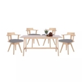 WINNER FURNITURE SPIN WOOD DINING SET1TABLE + 4CHAIRS  NATURAL