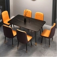 Kapalai ✼จัดส่งทันที โต๊ะอาหารLuxury ท๊อปหิน ขนาด 6 ที่นั่ง โต๊ะ180x90cm.มี2 สี โต๊ะทานข้าวหินอ่อนสไตล์มินิมอล♩