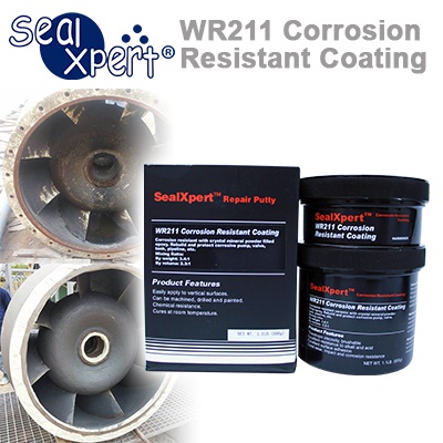Seal Xpert WR211 Corrossion Resistant Coating อีพ๊อกซี่ผสมเซรามิค(เม็ดใหญ่) ทนการกัดกร่อน ซ่อมปั๊ม ซ่อมใบพัด ใบกวน Tel.096-6404746 หลิน รูปที่ 1