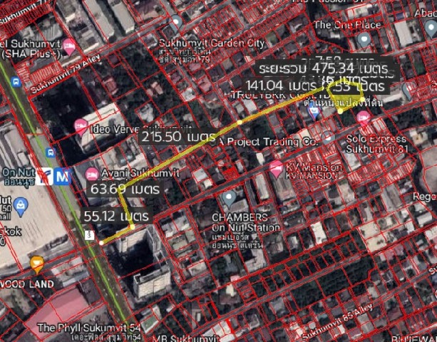 ให้เช่าที่ดินสุขุมวิท 81 ที่ดินให้เช่าใจกลางเมือง  414 ตรว สำหรับสปา ธุรกิจ ที่พัก รีสอร์ท คลีนิค รูปที่ 1