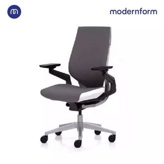 Modernform เก้าอี้ Steelcase ergonomic รุ่น Gesture พนักพิงกลาง แบบWrap โครงเงิน หุ้มผ้าเทา เก้าอี้เพื่อสุขภาพ เก้าอี้ผู้บริหาร เก้าอี้สำนักงาน เก้าอี้ทำงาน เก้าอี้ออฟฟิศ เก้าอี้แก้ปวดหลัง ปรับความสูง และปรับความหนืดได้ รูปที่ 1