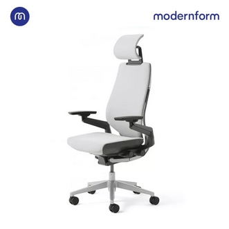 Modernform เก้าอี้ Steelcase ergonomic รุ่น Gesture พนักพิงสูง แบบWrap โครงเงิน หุ้มผ้าสีเทาอ่อน เก้าอี้เพื่อสุขภาพ รูปที่ 1