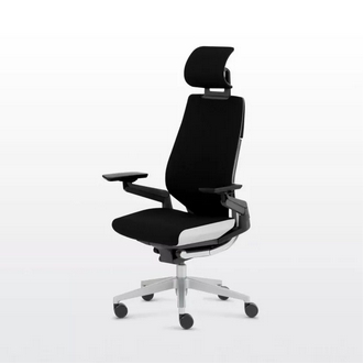 Modernform เก้าอี้ Steelcase ergonomic รุ่น Gesture พนักพิงสูง แบบWrap โครงเงิน หุ้มผ้าสีดำ เก้าอี้เพื่อสุขภาพ เก้าอี้ผู้บริหาร เก้าอี้แก้ปวดหลัง รูปที่ 1