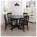 รูปย่อ Best Deal !! Table and 4 chairs black brownblack 110 cm รูปที่2