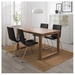 รูปย่อ Best Deal !! Table and 4 chairs brown Bomstad black 140x85 cm รูปที่2