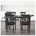 รูปย่อ Best Deal !! Table and 4 chairs black brownblack 155 cm รูปที่4