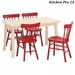 รูปย่อ โต๊ะและเก้าอี้ 4 ตัว ไม้เบิร์ช แดง 125x74 ซม NORRÅKER นูร์ร็อกเกร์  NORRARYD นอร์ราริด รูปที่2
