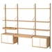 รูปย่อ Best Deal !! Wallmounted workspace combination bamboo white 213x35x176 cm รูปที่1
