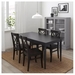 รูปย่อ Best Deal !! Table and 4 chairs black brownblack 155215 cm รูปที่1