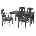 Best Deal !! Table and 4 chairs black 155 cm