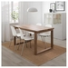 รูปย่อ Best Deal !! Table and 4 chairs brown white 140x85 cm รูปที่2