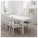 รูปย่อ Best Deal !! Table and 4 chairs white Orrsta light grey 120180 cm รูปที่2