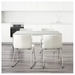 รูปย่อ Best Deal !! Table and 4 chairs glass white Kavat white 135 cm รูปที่2