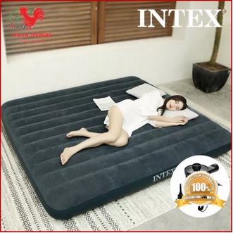 ให้ไวเลยอย่าช้า !!! ♕❧Intex ที่นอนเป่าลม ดูราบีม ไฟเบอร์เทค 3.5 4.5 6 ฟุต สีเขียวมิดไนท์ แถมที่สูบลมไฟฟ้า ใช้ได้ทั้งรถและบ้าน ที่สุดของมันต้องมี รูปที่ 1