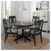 รูปย่อ Best Deal !! Table and 4 chairs black Nolhaga greybeige 110155 cm รูปที่4