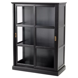 Best Deal !! Glassdoor cabinet black stained 103x48x142 cm รูปที่ 1