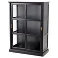 Best Deal !! Glassdoor cabinet black stained 103x48x142 cm
