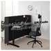 รูปย่อ Best Deal !! Reception desk sitstand black stained ash veneer black 160x80 120 cm รูปที่4