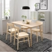 รูปย่อ Best Deal !! Table and 4 chairs ash veneer birch 140x78 cm รูปที่2