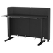 รูปย่อ Best Deal !! Reception desk sitstand black stained ash veneer black 160x80 120 cm รูปที่1