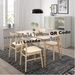 รูปย่อ Best Deal !! Table and 4 chairs ash veneer birch 140x78 cm รูปที่4