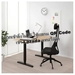 รูปย่อ Best Deal !! Desk sitstand white stained oak veneer black 120x80 cm รูปที่4