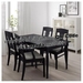 รูปย่อ Best Deal !! Table and 4 chairs black 155 cm รูปที่4