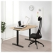 รูปย่อ Best Deal !! Desk sitstand white stained oak veneer black 120x80 cm รูปที่2