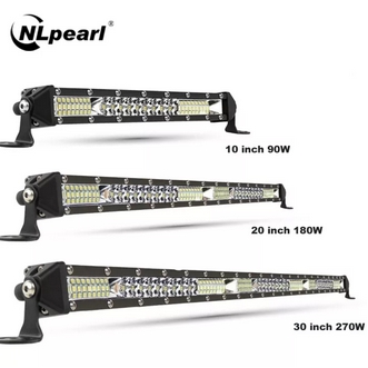 NLpearl Slim Spot Flood LED Bar Off Road 12V 24V LED Light BarWork Light for 4x4 Truck ATV Boat Lada Tractor Barra LED Lightbar รูปที่ 1