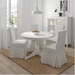 รูปย่อ Best Deal !! Table and 4 chairs white Blekinge white 110 cm รูปที่2