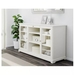 รูปย่อ Sideboard with 2 glass doors and shelves 145x88 cm. Max load 100 kg.  Wood  White รูปที่1