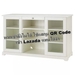 รูปย่อ Sideboard with 2 glass doors and shelves 145x88 cm. Max load 100 kg.  Wood  White รูปที่4