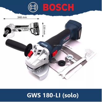 BOSCH เครื่องเจียรไร้สาย4 ไร้แปรงถ่าน BL motor 18V. รุ่น GWS 180LI  ตัวเปล่า ไม่แถมแบต และ ที่ชาร์จ  รูปที่ 1