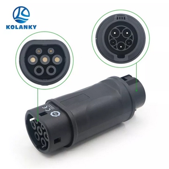 Kolanky Electric Vehicle Charging Adapter Type1 to Tesla Car Charger Type 1 to Type2 j1772 to IEC621962 EV Adapter รูปที่ 1